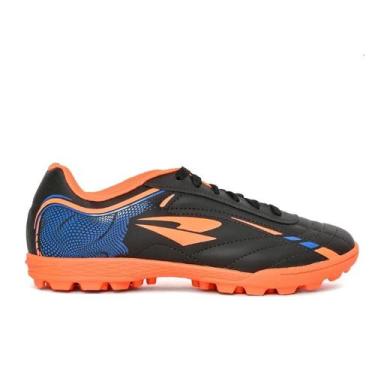 Imagem de Chuteira masculina dray society, Preto laranja, 40