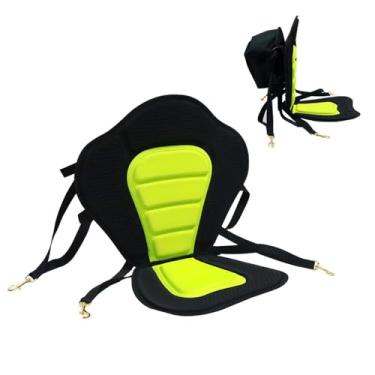 Imagem de Assento de Kayak Paddle Board com Apoio Lumbar Lombo Amortecido Cintos Ajustáveis para Pesca Confortável Remo