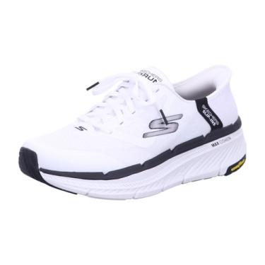 Imagem de Skechers Tênis masculino Max Cushion Premier 2.0 Ascendant II sem cadarço, Branco/preto, 46
