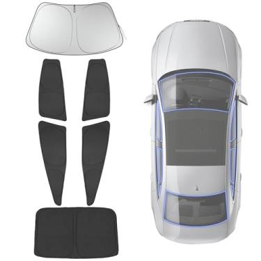 Imagem de Guarda-sol de para-brisa personalizado compatível com Toyota Prius Accessories 2023-2025, para-sol dobrável lateral traseira capa de persiana conjunto completo protetor de viseira de sol proteção de