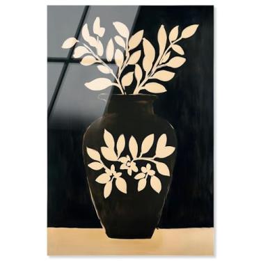 Imagem de Vaso em flor impressão acrílica decoração de parede de casa de fazenda por Art Remedy, pronto para pendurar, 25 x 38 cm