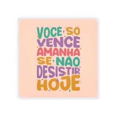 Imagem de Luminária Box Slim “Não Desistir” – LED Decorativo com Alimentação USB e Design Motivacional!