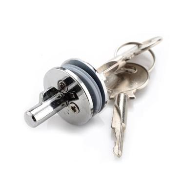 Imagem de Fechadura de vidro 501 de liga de zinco, fechaduras cilíndricas de porta de vidro deslizante, ferragens para porta de empurrar, 1 peça