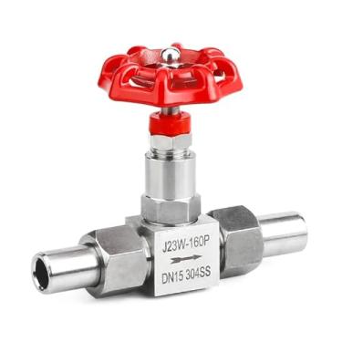 Imagem de Válvula de agulha tipo soldagem de alta pressão de aço inoxidável J23W-160P DN6 DN8 DN10 DN15 DN20 DN25 DN32 válvula globo (DN15)