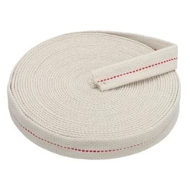 Imagem de PATIKIL Pavio plano de 2,5 cm de largura, 100% algodão, pavio de lâmpada de óleo com ponto vermelho para lâmpada de querosene queimador de óleo