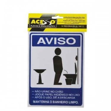 Imagem de Placa Sinal. Mantenha Banheiro Limpo Masculino - Ja Placas E Sinalizac