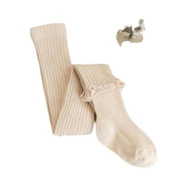 Imagem de Meias-calças De Algodão Canelado Com Renda Para Meninas, Elegantes, Es