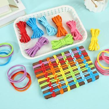 Imagem de DJAPWPX 800 peças de refil para pegador de panela, laços de máquina de tecelagem multicoloridos, faixas de artesanato de tecelagem para suprimentos de artesanato DIY