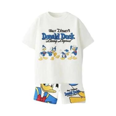 Imagem de Conjunto De Verão Para Meninos Com Estampa Do Pato Donald, Camiseta E 