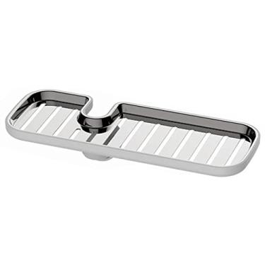 Imagem de Suporte para Esponja de Torneira Cozinha Rack Organizador Aço Inoxidável com Buracos Drenagem Rotativo Economia Espaço Armazenamento Esponjas Pincéis