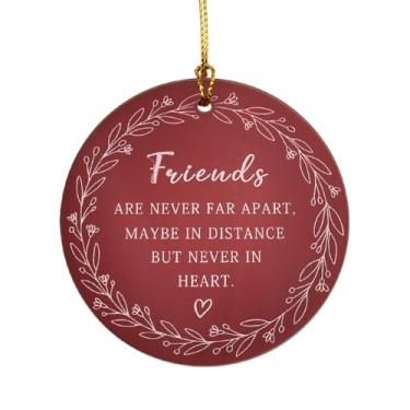 Imagem de Enfeites de árvore de Natal para melhor amiga, enfeite de pendurar amizade para mulheres, amigas, presentes de longa distância, presentes de aniversário de amizade, presentes de aniversário para