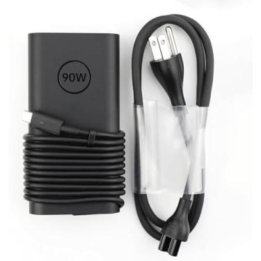 Imagem de Carregador de laptop USB C tipo C 90W adequado para Dell XPS 13 Precision 3540 Latitude 5520 5400 3400 3500 5410 5430 7300 5550 5300 2 em 1,7400 2 em 1,7400 2 em 1,7390 2 em 1,72000 2 em 1, Cabo de