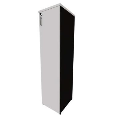 Imagem de Armário de Escritório Corp 1 PT Preto e Branco 160 cm - Bramov