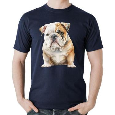 Imagem de Camiseta Algodão Bulldog-Inglês - Foca na Moda, Marinho, M