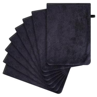 Imagem de PHOGARY Pacote com 6 luvas de microfibra para sabonete corporal, luvas reutilizáveis removedoras de maquiagem, pano de lavagem de limpeza de luvas macias, luvas de banho de spa, luvas de estilo