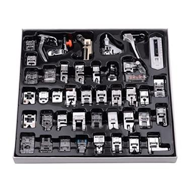 Imagem de Conjunto de 42 Pé Prensa para Máquina Costura Profissional Brother Singer Kit Rendo Cego Peças e Acessórios