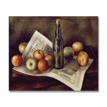 Imagem de NHLDZYH Arte em tela vintage de frutas mortas, pintura clássica de cozinha country, decoração de parede de casa de fazenda quente para sala de jantar e cozinha. A31. 80x96cm-31,4x37,8 pol. Somente