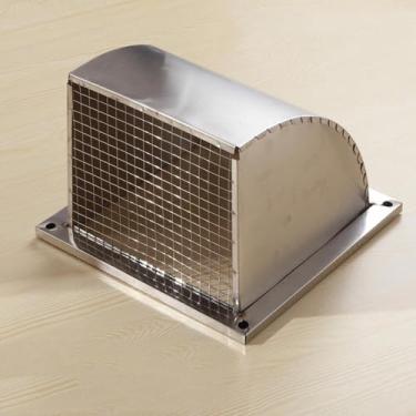 Imagem de Capa de ventilação de aço inoxidável à prova de intempéries para ventiladores de cozinha, saídas de ar de parede externa quadradas, acessório de exaustor durável