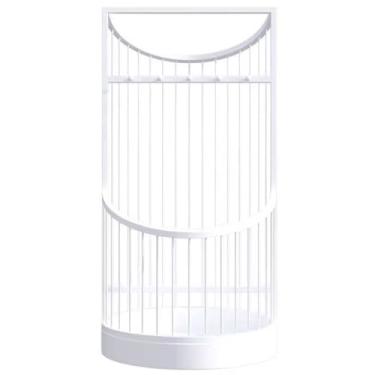 Imagem de Suporte para guarda-chuva, balde de guarda-chuva interno de grande capacidade, rack de guarda-chuva comercial de hotel, artefato de armazenamento de guarda-chuva de porta, com gancho (cor: branco