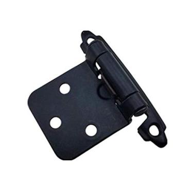 Imagem de Dobradiças de porta de armário dobradiças pretas para armários de cozinha dobradiças de porta de fechamento automático ferragens de armário 5 pares de dobradiças (cor: E)