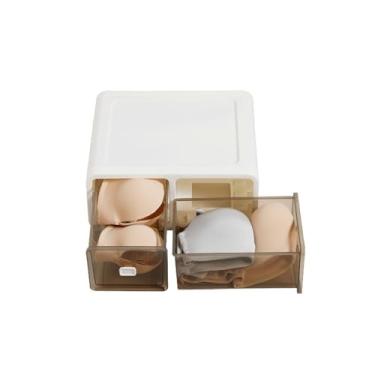 Imagem de Caixa de armazenamento de roupas íntimas, estilo gaveta, caixa de armazenamento transparente, classificação de meias multigrade, caixa de armazenamento de plástico espesso, recipiente de armazenamento