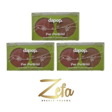 Imagem de Kit 03 Paleta Duo Blush Matte E Contorno Matte Cor C - Dapop