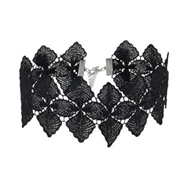 Imagem de Colar Choker Vintage De Veludo Rosa Com Franjas, Acessório De Moda Gót