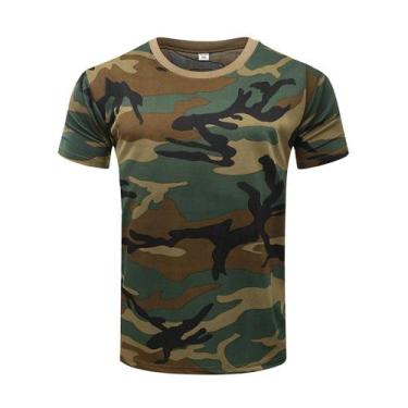 Imagem de Camiseta Masculina Camuflada 3D De Gola Redonda E Manga Curta, Leve, C