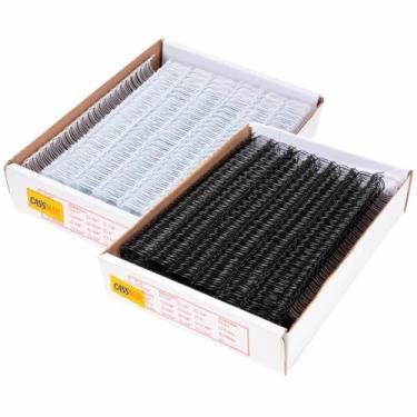 Imagem de Wire-o garra duplo anel 5/8 branco + 5/8 preto p/ 120 fls  - Cassmar