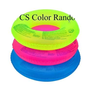 Imagem de Boia Inflável Fluorescente Colorida Para Piscina, Praia E Brinquedos A