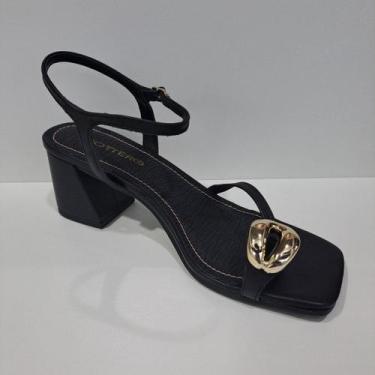 Imagem de Sandália Salto Feminina Moda Bottero 367909 - Preta, 36