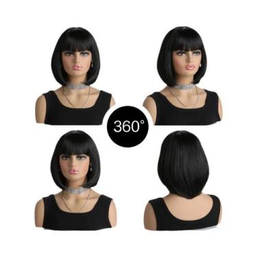 Imagem de Peruca Curta Resistente Ao Calor Com Franja Para Mulheres, Ideal Para 