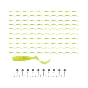 Imagem de Iscas Artificiais De Plástico Macio De 4cm, 100 Peças, JYJ Lure Grub M