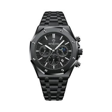 Imagem de Relógio Masculino De Luxo À Prova D'água Em Aço Inoxidável Com Calendá