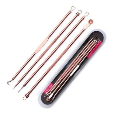 Imagem de Kit Extrator De Cravo 4 Pinças Inox Para Remoção Limpeza Acne - CONNEC