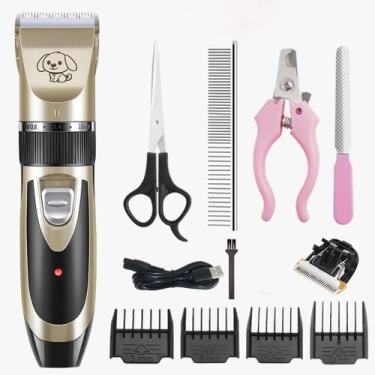 Imagem de Máquina pet cachorro e  gato profissional pet Clipper kit completo fot