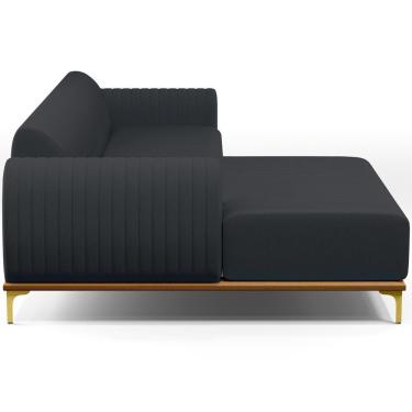 Imagem de Sofá 4 Lugares Com Chaise Esquerdo 265cm Chumbo
