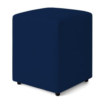 Imagem de Puff Quadrado Decorativo Sienna Veludo - 7 Decor Azul Marinho