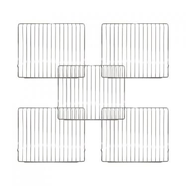 Imagem de Kit Grade Cromada Para Fornos De Embutir 57 Litros - 5 Peças Prata