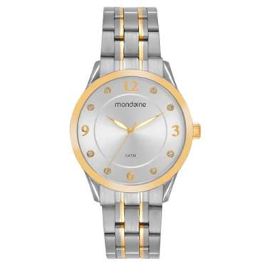 Imagem de Relógio Feminino Mondaine 99766LPMVBE2 Marcadores Glitter Prata e Dourado