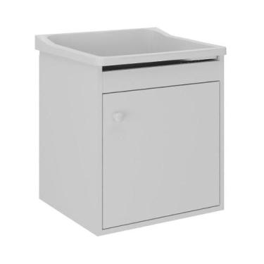 Imagem de Tanque De Lavanderia 22 Lts + Gabinete Mdf Suspenso + Sifão - BELLI MÓ