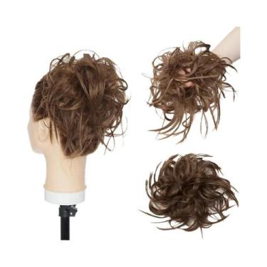 Imagem de Coque De Cabelo Feminino Desgrenhado E Volumoso, Sintético Ondulado, T