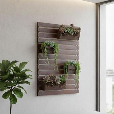 Imagem de Floreira Jardim Vertical 80x100cm Madeira Maciça - MHM Móveis Brasil