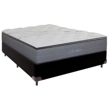 Imagem de Cama Box Casal e Colchão Ares Molas Ensacadas Colchobel Preto