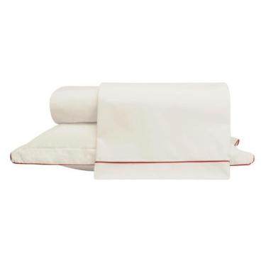 Imagem de Jogo de Lençol com Vivo Basics Palha e Terracota 200 Fios - Westwing C