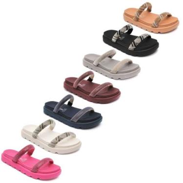 Imagem de Papete Vizzano Feminina Strass Brilho Tratorada Original, Branco off, 