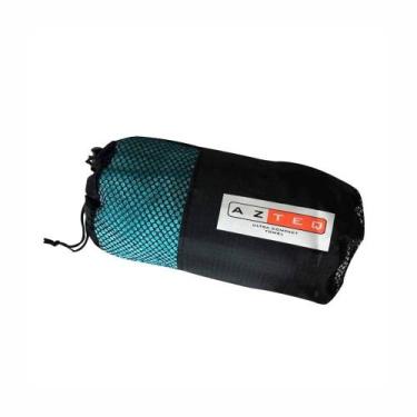 Imagem de Toalha Soft Azteq Secagem Rápida Tamanho M Azul Ideal para Academia e 