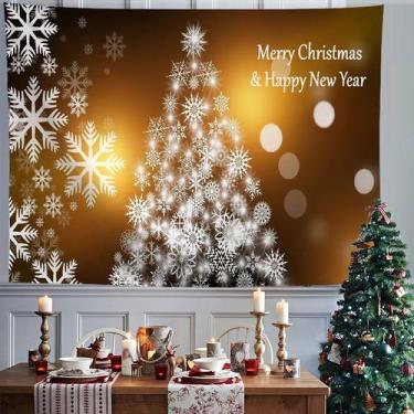 Imagem de Microtecido de parede Tapeçaria Feliz Natal 200x150cm - yiweisai