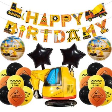 Imagem de Kit de balões Shop Truck 25 balões de folha de látex com banner - yiwe