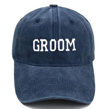 Imagem de Boné de beisebol de algodão bordado com chapéu liso Groom para homens 